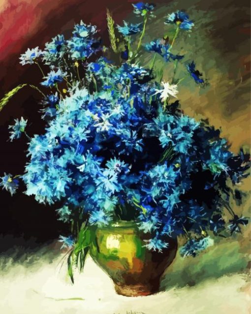 Isaac Levitan Cornflowers paint by numbers