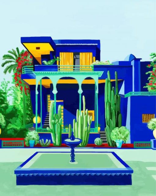 Jardin Majorelle Morocco paint by number