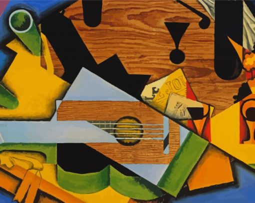 Juan Gris Still Life with Guitar paint by number