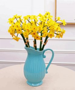Jug And Wild Yellow Daffodils paint by number