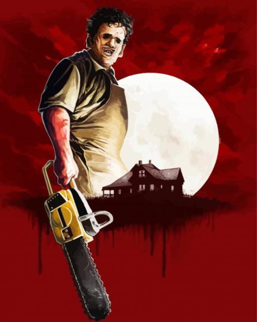 Leatherface Jackson Horror Movie paint by numbers