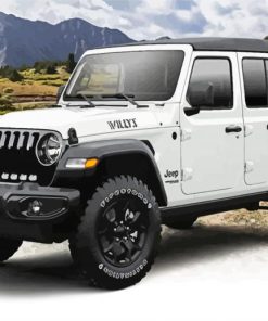 Light Grey Jeep paint by number