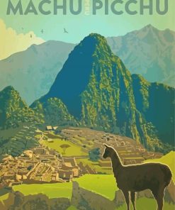 Machu Picchu Peru Poster paint by number
