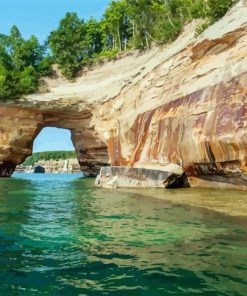 Mackinac Arch Rock paint by number