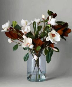 Magnolia Glass Vase paint by number