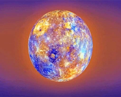 Mercury Planet paint by number
