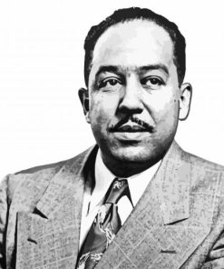 Monochrome Langston Hughes paint by number