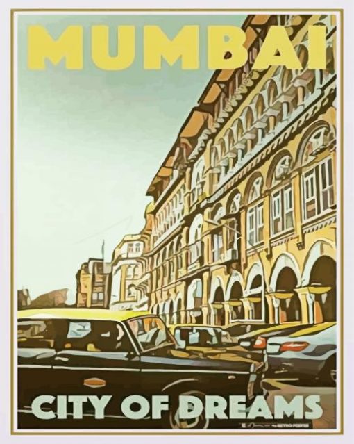 Mumbai Poster City Of Dreams paint by number