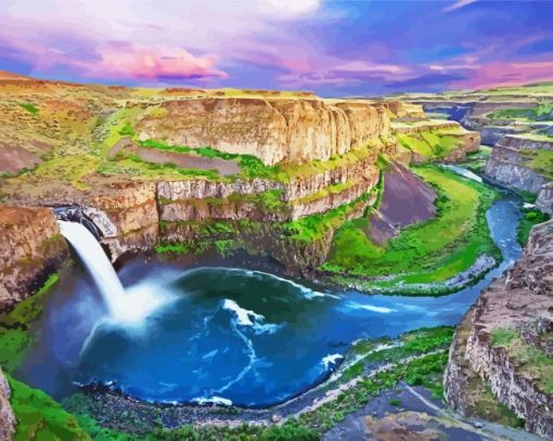 Palouse Falls State Park paint by number