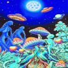Psychedelic Trippy Space Art paint by number