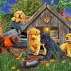 Puppies And Duck paint by numbers