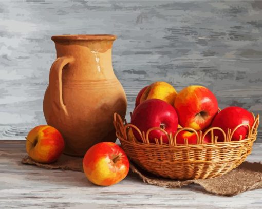 Red Apples Still Life paint by number