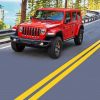 Red Jeep paint by numbers