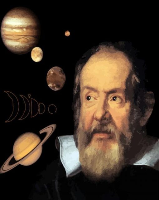 Scientist Galileo Galilei paint by number