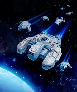 Star Wars Uprising Freighter paint by number