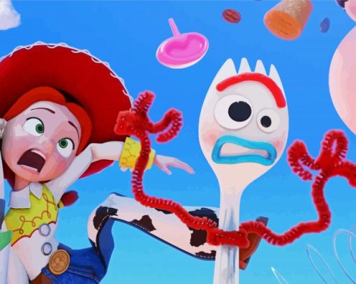 Toy Story Jessie And Forky paint by number