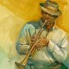 Trumpet Player Art paint by number