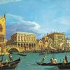 View Of The Riva Degli Schiavoni Venice By Canaletto paint by number