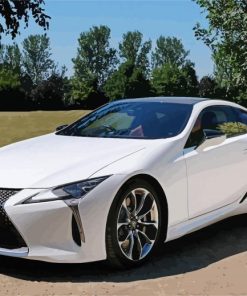 White Lexus LC paint by numbers