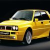 Yellow Lancia paint by number