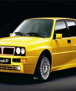 Yellow Lancia paint by number