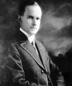 Young Calvin Coolidge paint by number