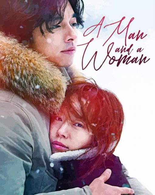 A Man And A Woman Poster paint by number
