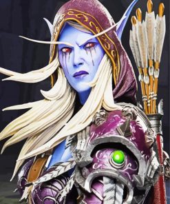 Aesthetic Sylvanas Windrunner paint by number