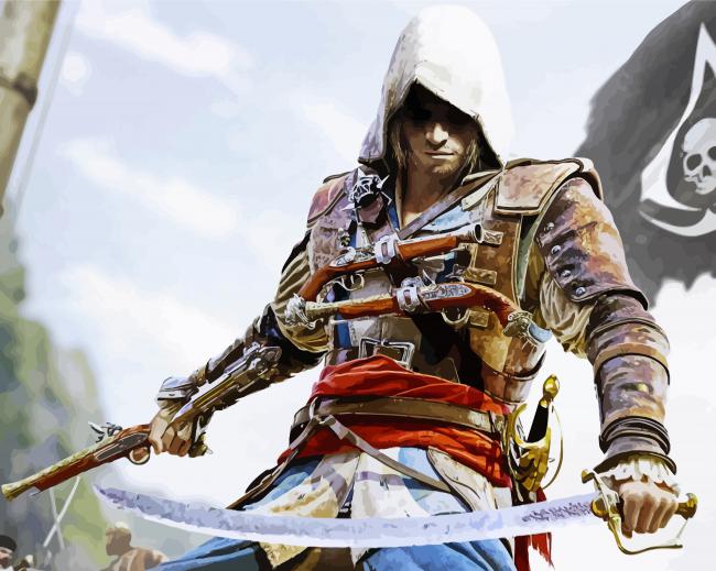 Assassins Creed Video Game paint by number