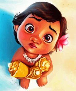 Baby Moana Art paint by number