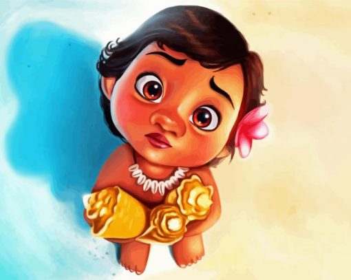 Baby Moana Art paint by number