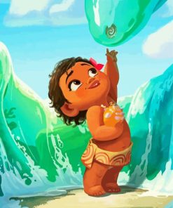 Baby Moana Disney paint by number