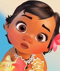 Baby Moana Face paint by number