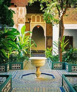 Bahia Palace In Marrakech Morocco paint by number