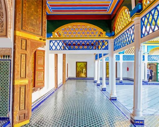 Bahia Palace Marrakech Morocco paint by number