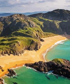 Beautiful Beach In Donegal paint by number