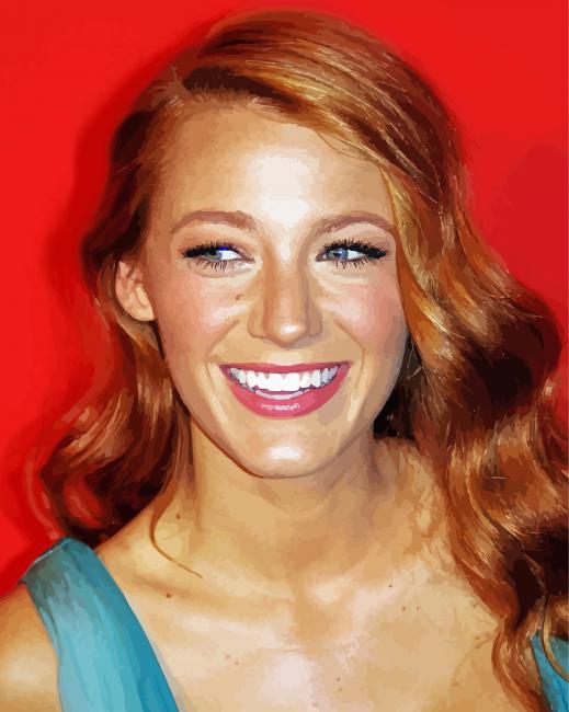 Beautiful Blake Lively paint by number