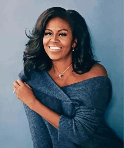 Beautiful Michelle Obama paint by number