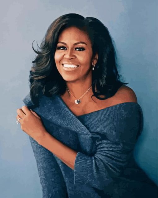 Beautiful Michelle Obama paint by number
