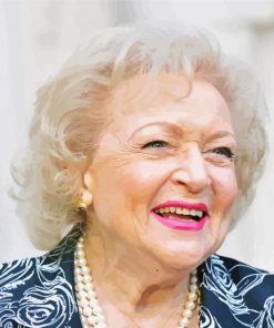 Betty White Actress paint by number
