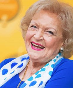 Betty White Smiling paint by number