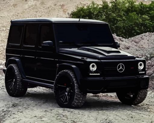 Black G Wagon paint by number