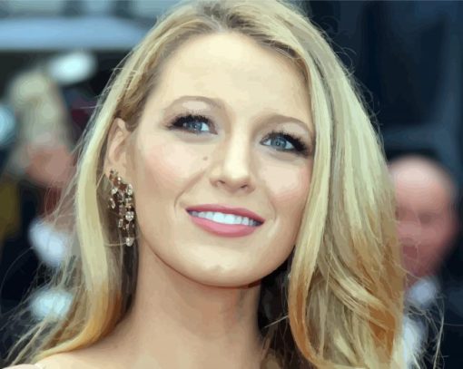 Blake Lively Smiling paint by number