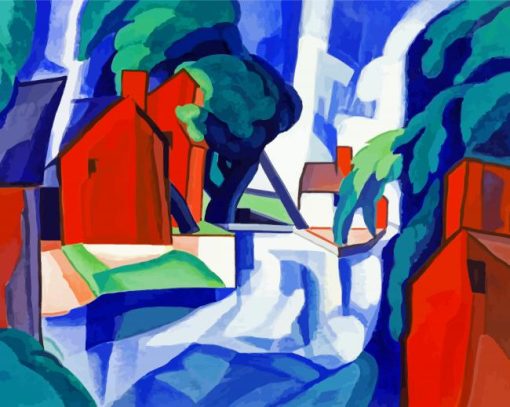 Blue Day Oscar Bluemner paint by number