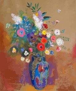Bouquet Of Flowers By Odilon Redon paint by number