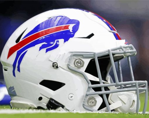 Buffalo Bill Football Helmet paint by number