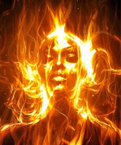 Burning Woman paint by number