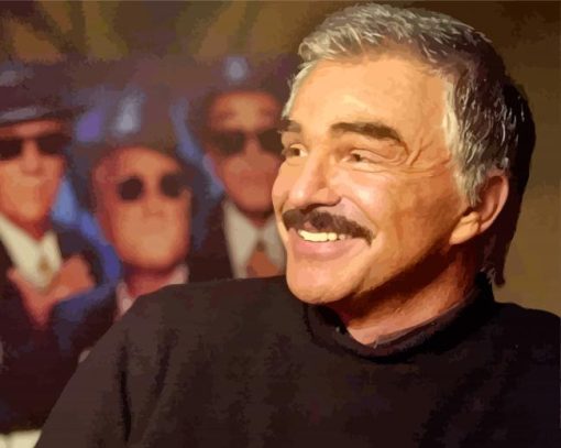 Burt Reynolds Smiling paint by number