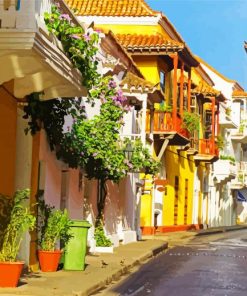 Cartagena Streets paint by number