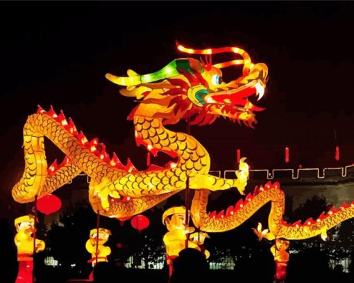 Chinese New Year Dragon paint by number
